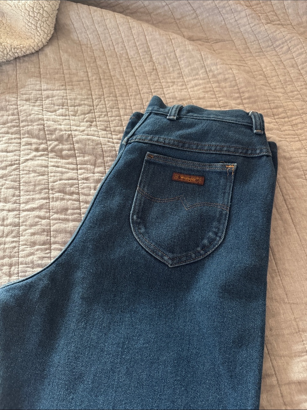 Vintage Misses Wrangler Women’s High-Rise Dark Blue Denim Jeans